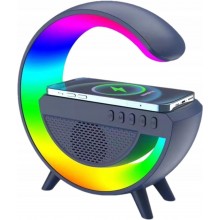 Настільна смарт лампа-нічник G-Smart 500 v2023 Light Sound Machine з бездротовою зарядкою, Bluetooth-колонкою, радіо, картрейдером