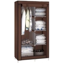 Тканинна шафа для речей Ason Storage Wardrobe 88105V2 , 2 секції, розміром 105 х 45 х 175 см, коричневого кольору (51692BR)