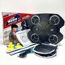 Боксерський тренажер для відпрацювання ударів з підсвічуванням та Bluetooth 2 рукавички чорний