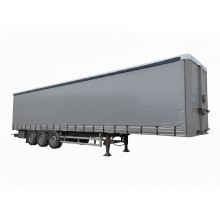 Тент Dniprotent бічна зсувна штора 650 г/м2 на напівпричіп (фуру) Сірий