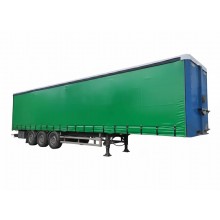Тент Dniprotent бічна зсувна штора 650 г/м2 на напівпричіп (фуру) Зелений