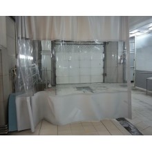 Тент прозорий ПВХ DniproTent 3х5м для СТО автомийки 650г.м2  Сірий