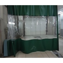 Тент прозорий ПВХ DniproTent 3х5м для СТО автомийки 650г.м2  Зелений