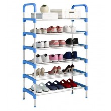 Полиця для взуття Corner shelf на 6 ярусів shoe rack блакитна Полиця для взуття Corner shelf на 6 ярусів shoe rack блакитна