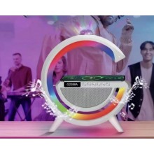 Настільна смарт лампа-нічник G-Smart RGB v2388A Light Sound Machine з бездротовою зарядкою Bluetooth-колонкою.