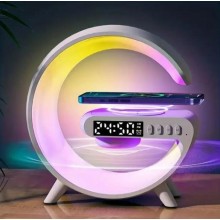 Настільна смарт лампа-нічник G-Smart RGB 15W Light Sound Machine з бездротовою зарядкою Bluetooth-колонкою і годинником.