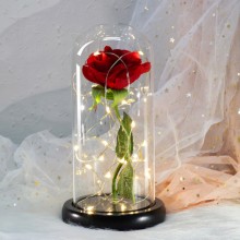 Стабилизированная Роза Home Fest в колбе ночник вечная роза LED подсветка 23 см красный 