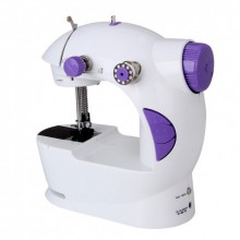 Швейная машинка портативная Mini Sewing Machine FHSM 201 с адаптером фиолетовая