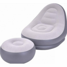 Надувне крісло з пуфиком Air Sofa з велюровим покриттям (130х99х76 см) Надувне крісло з пуфиком Air Sofa з велюровим покриттям (130х99х76 см)