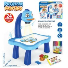 Детский мольберт-проектор A-Toys c набором слайдов и фломастеров Голубой